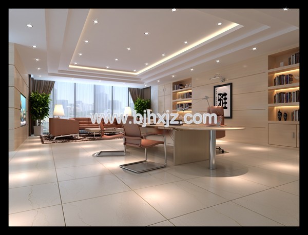 北京康龍化成園區集團辦公室裝修CEO辦公室效果圖